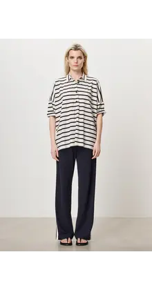 T1264/570 40D Stripped Aron Polo Top