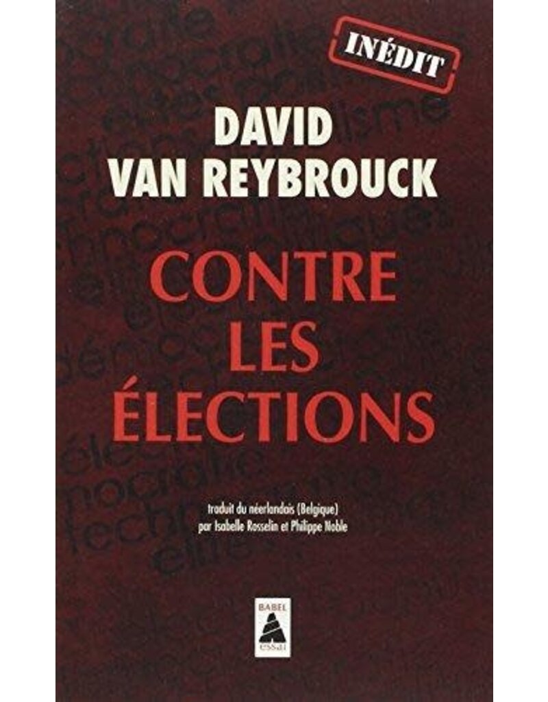 VAN REYBROUCK David Contre les élections
