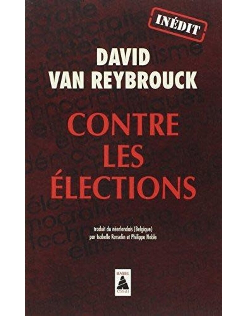 VAN REYBROUCK David Contre les élections