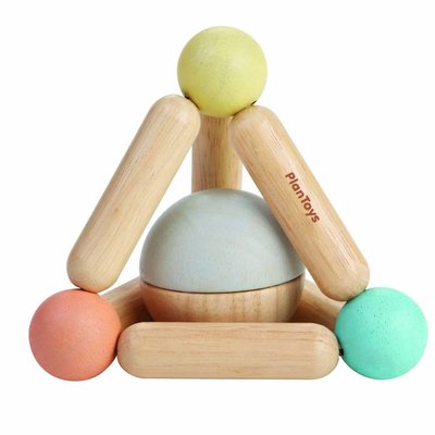 Plan Toys Triangle clutching toy pastel