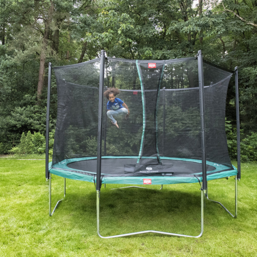 BERG trampolines Trampoline Favorit 430 regular groen + veiligheidsnet Comfort
