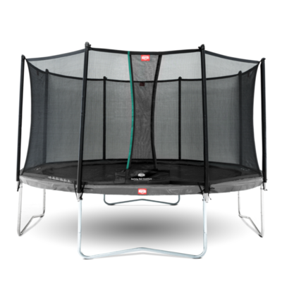 BERG trampolines Trampoline Favorit Gris 380 + filet de sécurité Comfort