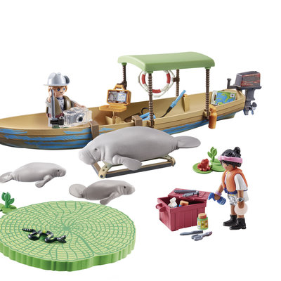 Playmobil Wiltopia Voyage en bateau vers les lamantins