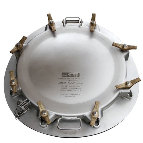 Manlid assembly 500 mm laag profiel, 8 punts bevestiging GUARD™ Manlid assembly 500 mm laag profiel, 8 punts bevestiging