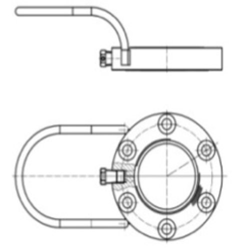 Adapterflens assembly voor 65 mm BSP veiligheidsventiel GUARD™ Adapterflens assembly voor 65 mm BSP veiligheidsventiel