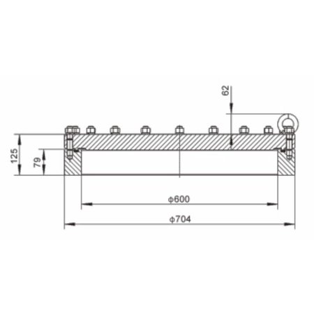 600 mm FBM Mangat atornillado completo