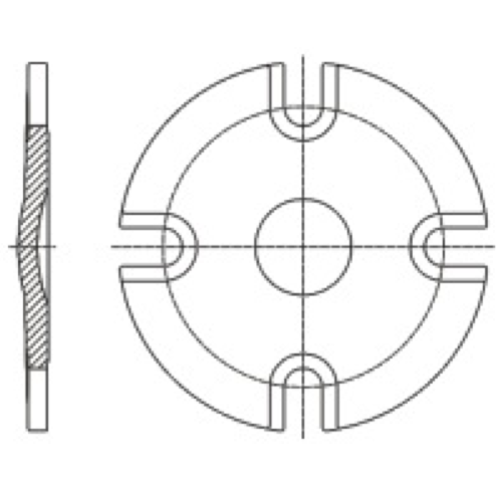 Brida ciega moldeada para descarga superior con orificios ranurados GUARD™ Brida ciega moldeada para descarga superior con orificios ranurados