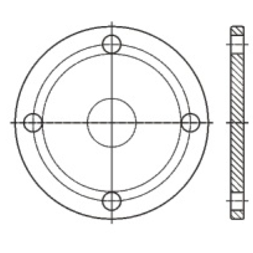 Blindflens voor 1.5" luchtinlaat kogelklep RVS 316L GUARD™ Blindflens voor 1.5" luchtinlaat kogelklep RVS 316L