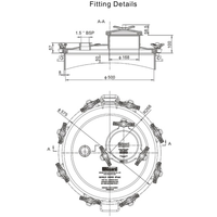 Conjunto Manlid de 500 mm con inspección de 170 mm, 8 puntos GUARD™ Conjunto Manlid de 500 mm con inspección de 170 mm, 8 puntos