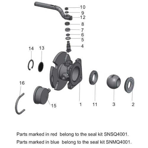 GUARD™ Válvula de bola de entrada de aire con brida de aire de 1.5"
