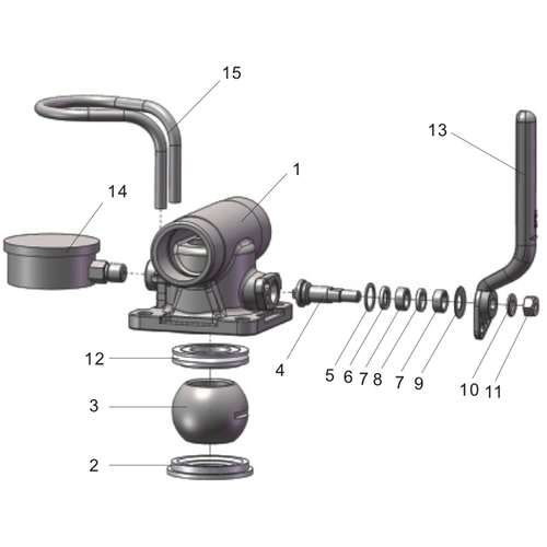 Robinet à tournant sphérique en acier à double raccordement, 1,5", acier inoxydable 316, joint PTFE GUARD™ Robinet à tournant sphérique en acier à double raccordement, 1,5", acier inoxydable 316, joint PTFE