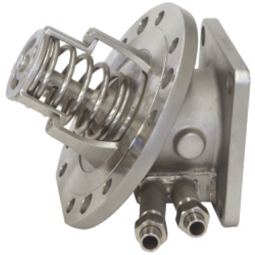 GUARD™ Válvula de pie de 3" a 30 ° con calentamiento, entrada 8 × φ14 × PCD178