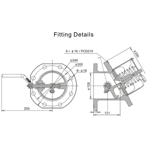 GUARD™ 5" 30 degrees Foot Valve SS 316