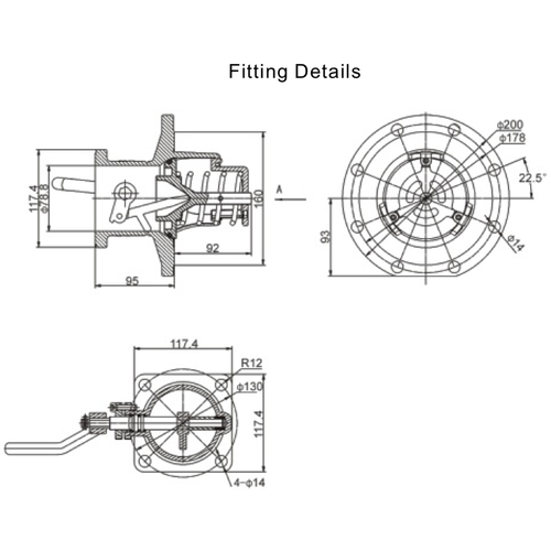 3" 180 degrees Foot Valve GUARD™ 3" 180 degrees Foot Valve