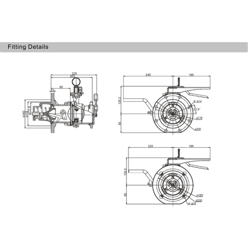 3" 180 degrees Bottom Discharge GUARD™ 3" 180 degrees Bottom Discharge