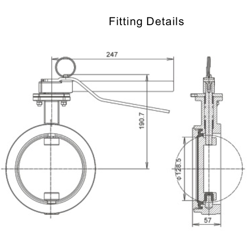 5" Clamped Butterfly Valve GUARD™ 5" Clamped Butterfly Valve