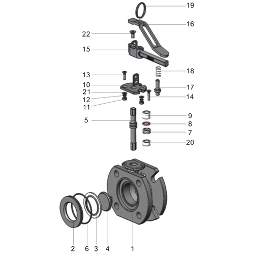 2" geflenste luchtinlaat vlinderklep RVS 316 PTFE pakking GUARD™ 2" geflenste luchtinlaat vlinderklep RVS 316 PTFE pakking