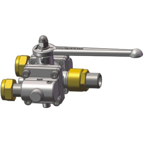 GUARD™ Válvula de bola de 3 vías T75 en SS 304