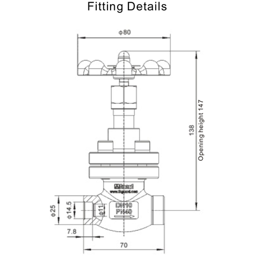 GUARD™ Válvula de globo T75 DN10