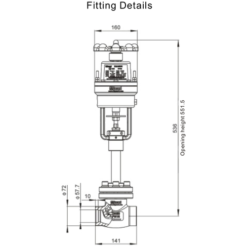 GUARD™ T75 Afsluitklep DN 50 Cilinderdruk 4-7 bar