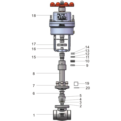 T75 Cut-off valve DN 40 Cylinder Pressure 4-7 Bar GUARD™ T75 Cut-off valve DN 40 Cylinder Pressure 4-7 Bar