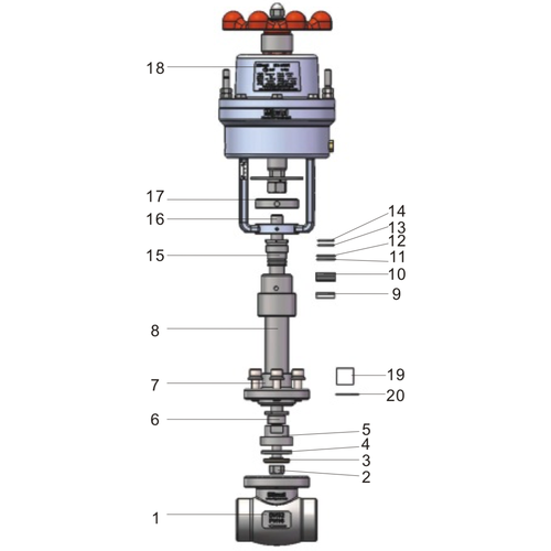 T75 Afsluitklep DN 32 Cilinderdruk 4-7 bar GUARD™ T75 Afsluitklep DN 32 Cilinderdruk 4-7 bar