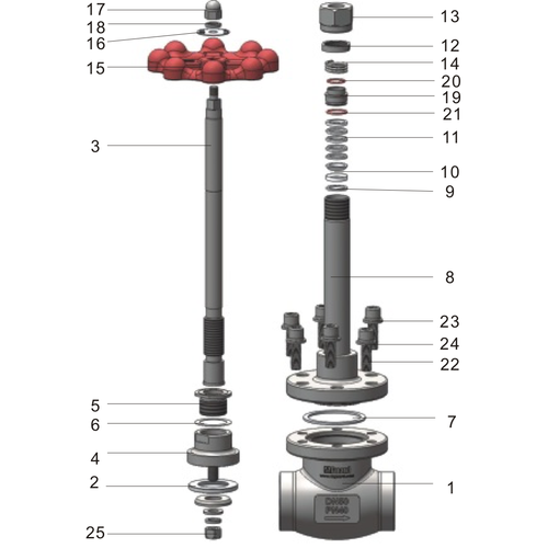 GUARD™ T75 Globe Valve DN50 with long neck
