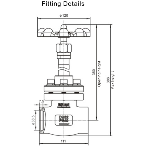 T75 Globe Valve DN32 met lange nek GUARD™ T75 Globe Valve DN32 met lange nek