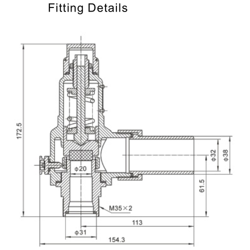 Overdrukventiel DN 25 Drukinstelling 0,75 Mpa GUARD™ Overdrukventiel DN 25 Drukinstelling 0,75 Mpa