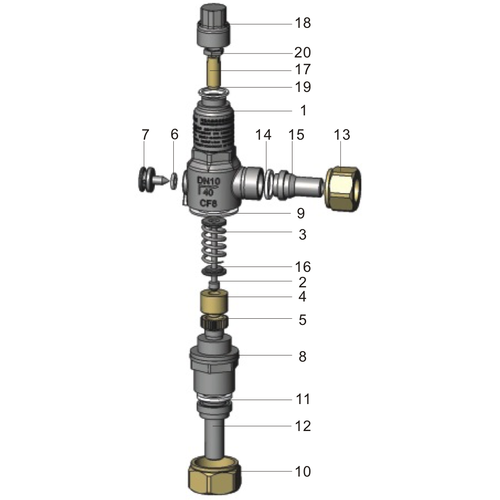 T75 Soupape de décharge DN 10 Réglage de la pression 1,6 MPa GUARD™ T75 Soupape de décharge DN 10 Réglage de la pression 1,6 MPa