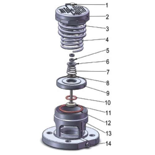 Válvula de alivio de seguridad con bridas de 2,5",  presión 2,19 bar, vac 0,21 bar GUARD™ Válvula de alivio de seguridad con bridas de 2,5",  presión 2,19 bar, vac 0,21 bar
