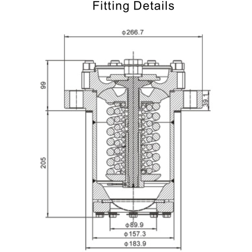 GUARD™ T50 Gas Relief Valve Pressure range 6,90 - 36,24 bar, SS 316