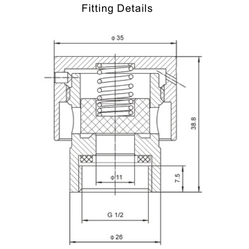 1/2" BSP veiligheidsventiel RVS 304 GUARD™ 1/2" BSP veiligheidsventiel RVS 304