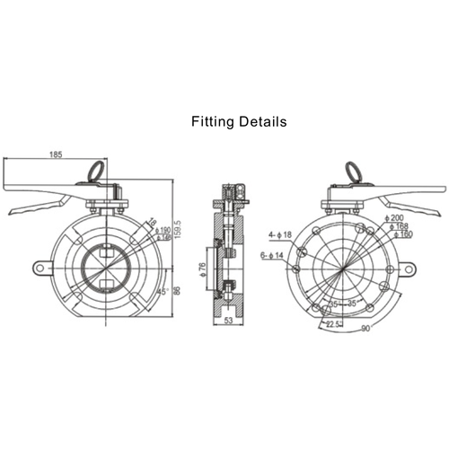 3" Geflenste vlinderklep voor toplosser GUARD™ 3" Geflenste vlinderklep voor toplosser