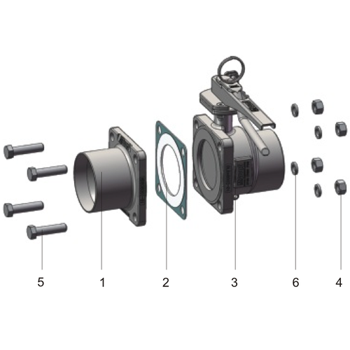 GUARD™ Joint pour vanne papillon de citerne routière de 3"