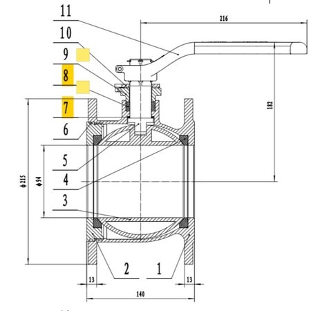 4" DN100 Ball Valve Full bore 4" DN100 Ball Valve Full bore