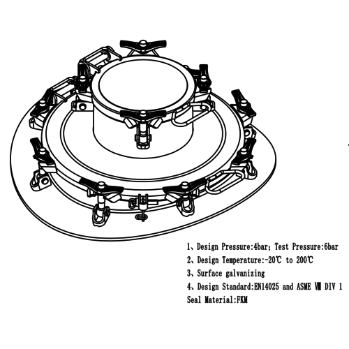 Conjunto de tapa de 500 mm + escotilla de inspección GUARD™ Conjunto de tapa de 500 mm + escotilla de inspección
