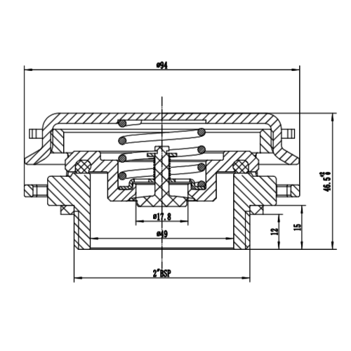 Soupape de décharge 2" BSP 0.21Bar / -0.03bar VAC. GUARD™ Soupape de décharge 2" BSP 0.21Bar / -0.03bar VAC.