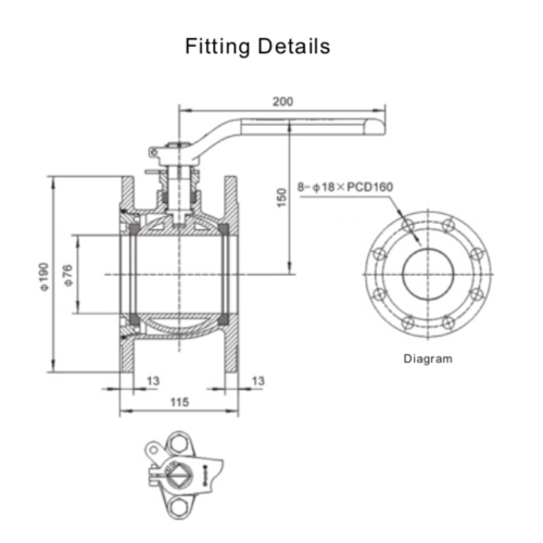 3" Lichte Geflensde Kogelkraan GB GUARD™ 3" Lichte Geflensde Kogelkraan GB