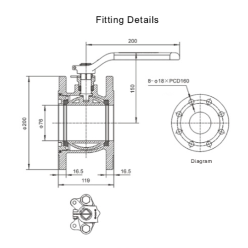 3" Geflensde Kogelkraan GB GUARD™ 3" Geflensde Kogelkraan GB