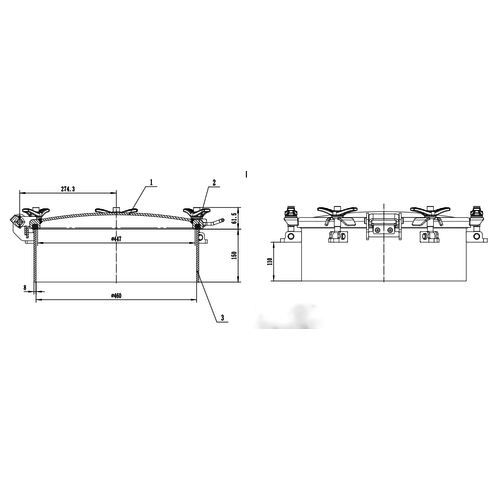 GUARD™ Assemblage d'un manchon à collet profond de DN460
