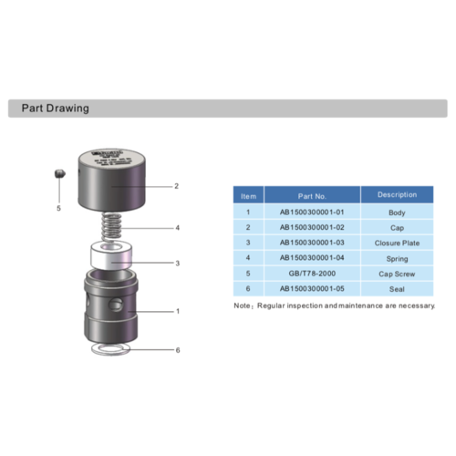 GUARD™ Cap Screw for 1/2" Safety Relief Valve