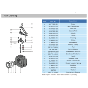 Countersunk setscrew For 2" Flange Air Inlet Butterfly Valve