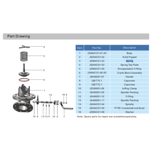PTFE Crankshaft end Bush For 4" 45 Degrees Foot Valve GUARD™ PTFE Crankshaft end Bush For 4" 45 Degrees Foot Valve