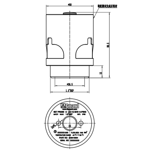 Überdruckventil DN40 1,0 bar GUARD™ Überdruckventil DN40 1,0 bar