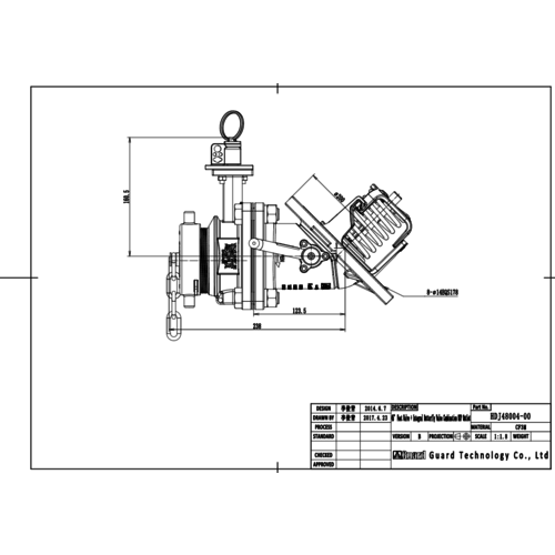 DN80 45 Grad Bodenventil + 3" Unify Drosselklappe + 3" BSP Staubkappe GUARD™ DN80 45 Grad Bodenventil + 3" Unify Drosselklappe + 3" BSP Staubkappe
