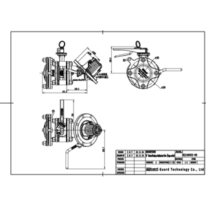 3" 45 Bodenventil + 3" Clamped Butterfly + 3" FlangeOutlet + 3" BlindFlange