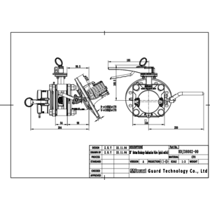 3 "30 FootValve + 3" Clamped Butterfly Valve + 3" DC Outlet + 3" Dustcap