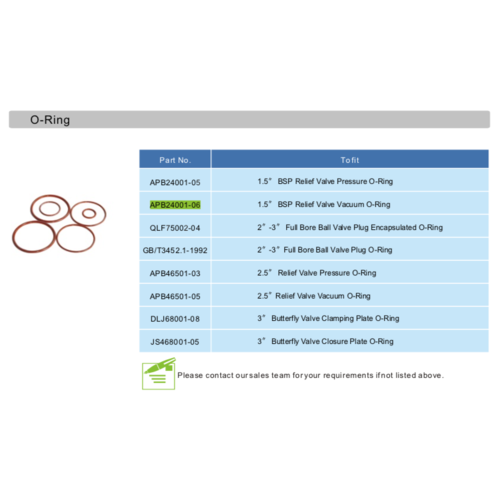 GUARD™ Vacuum O-Ring for 1,5" BSP Safety Relief Valve