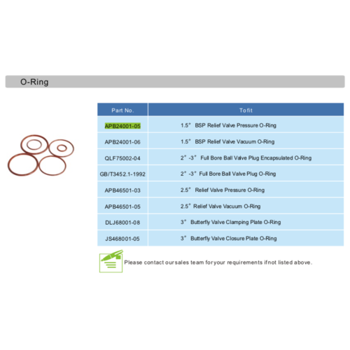 GUARD™ Pressure O-Ring for 1,5" BSP Safety Relief Valve